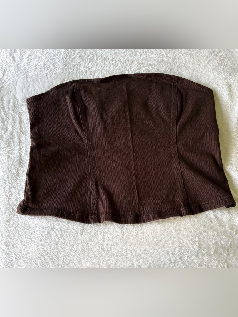 Gianni Bini Chocolate Brown Strapless Corset Top